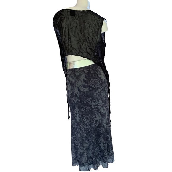 Stamped vintage contour wide leather saddle cinch buckle statement belt - S/M - Picture 5 of 12